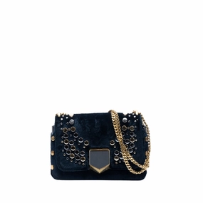 Jimmy Choo Lockett Petite Velvet Crossbody Bag