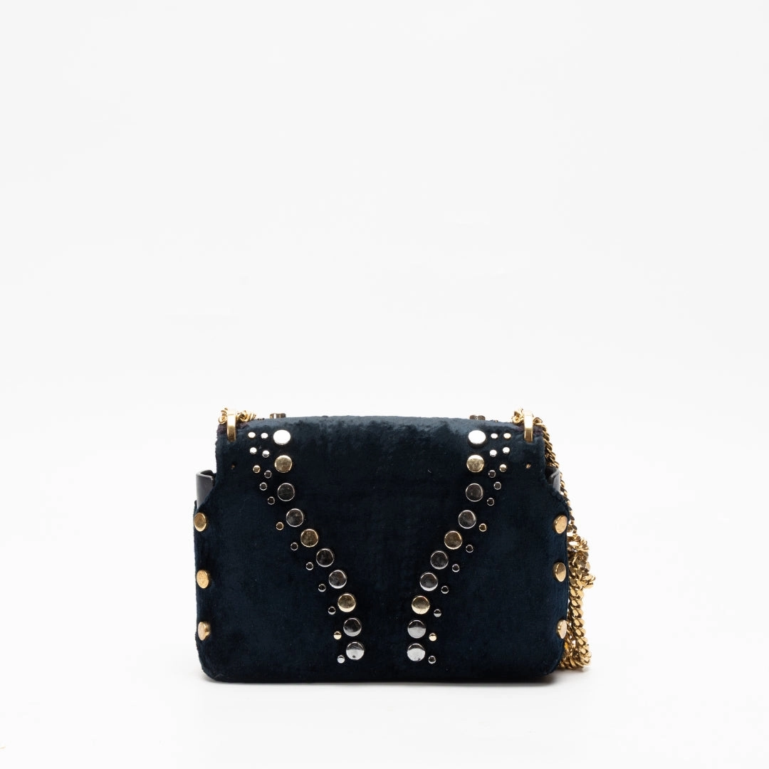 Jimmy Choo Lockett Petite Velvet Crossbody Bag
