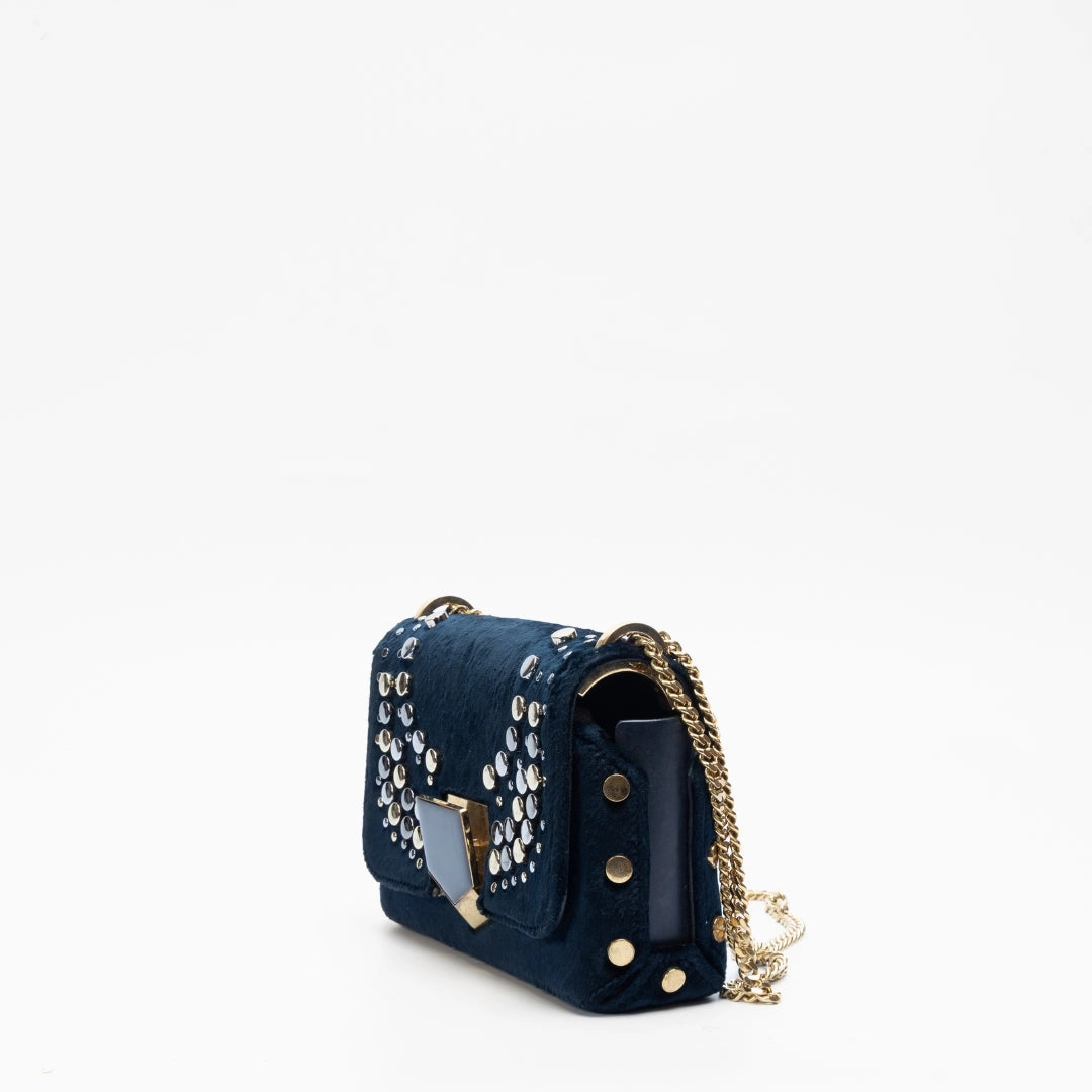 Jimmy Choo Lockett Petite Velvet Crossbody Bag