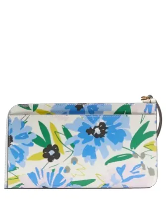 Kate Spade New York Lucy Floral Medium L-Zip Wristlet