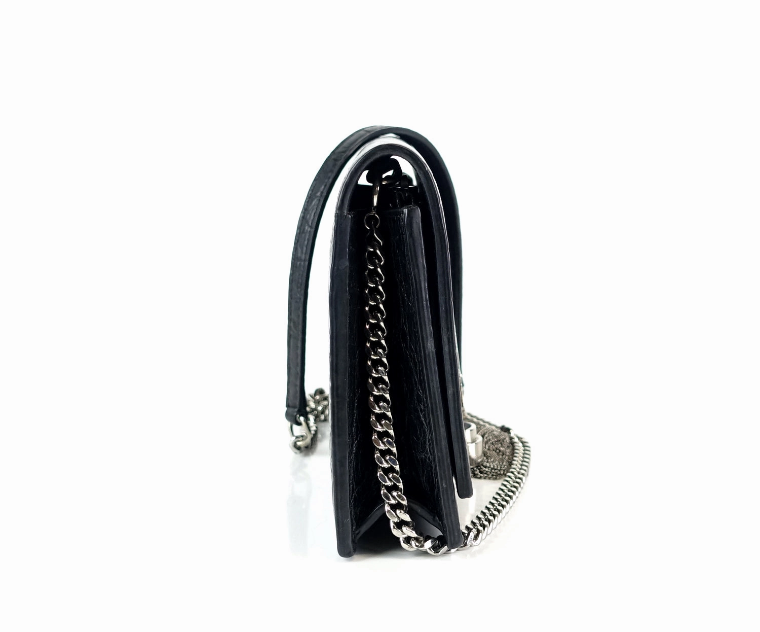 Kate Croc Embossed Calf Leather Tassel Bag
