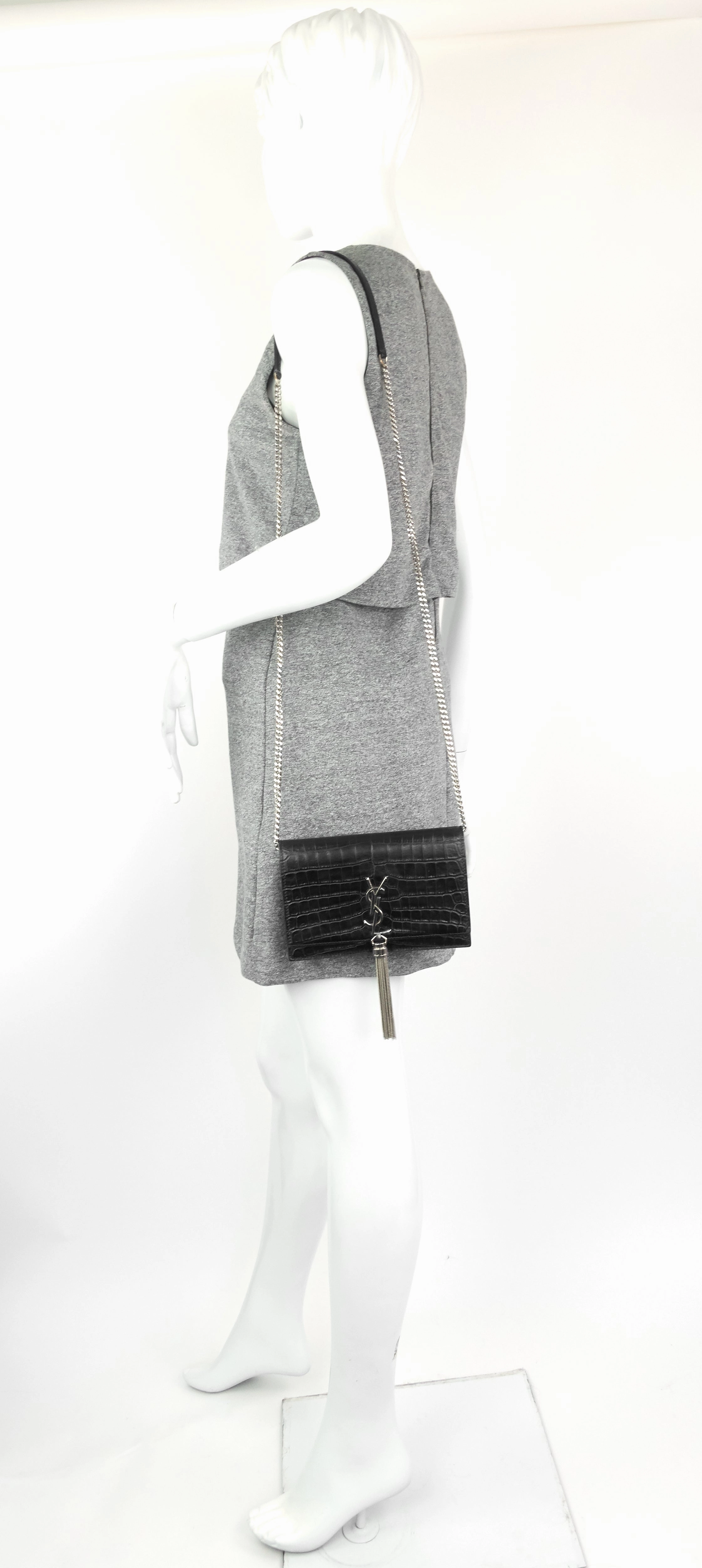Kate Croc Embossed Calfskin Bag