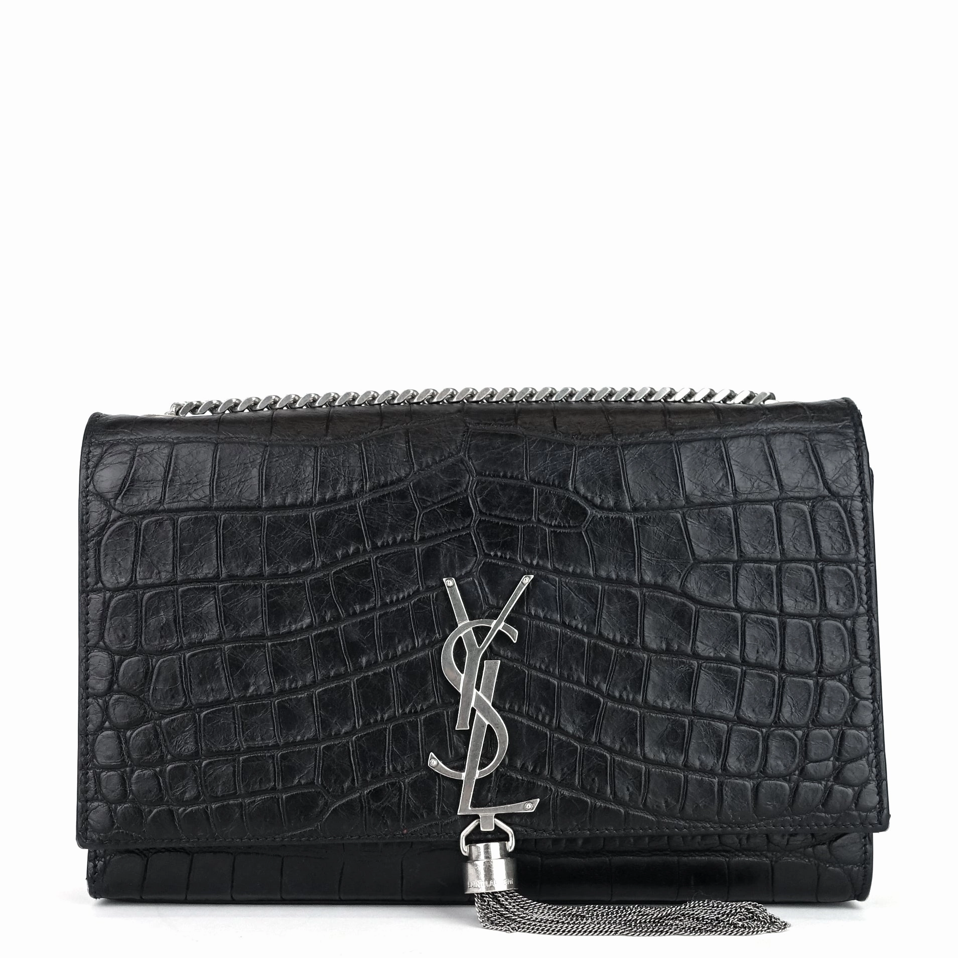 Kate Croc Medium Embossed Calf Leather Bag