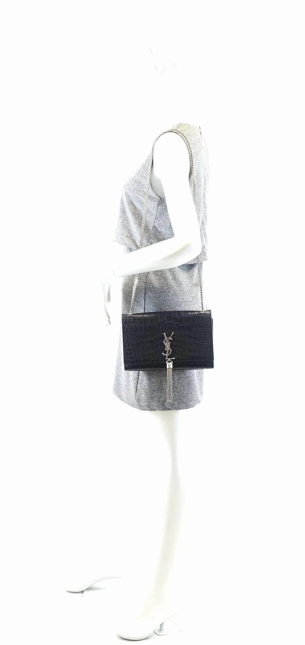 Kate Croc Medium Embossed Calf Leather Bag