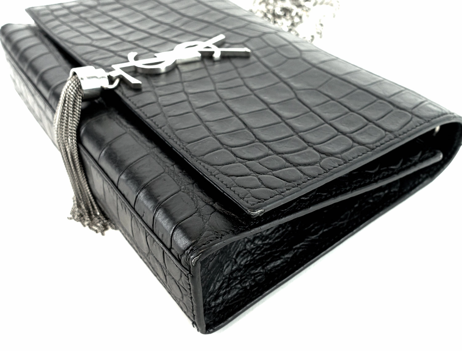 Kate Croc Medium Embossed Calf Leather Bag