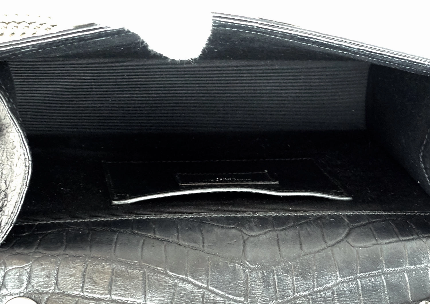 Kate Croc Medium Embossed Calf Leather Bag