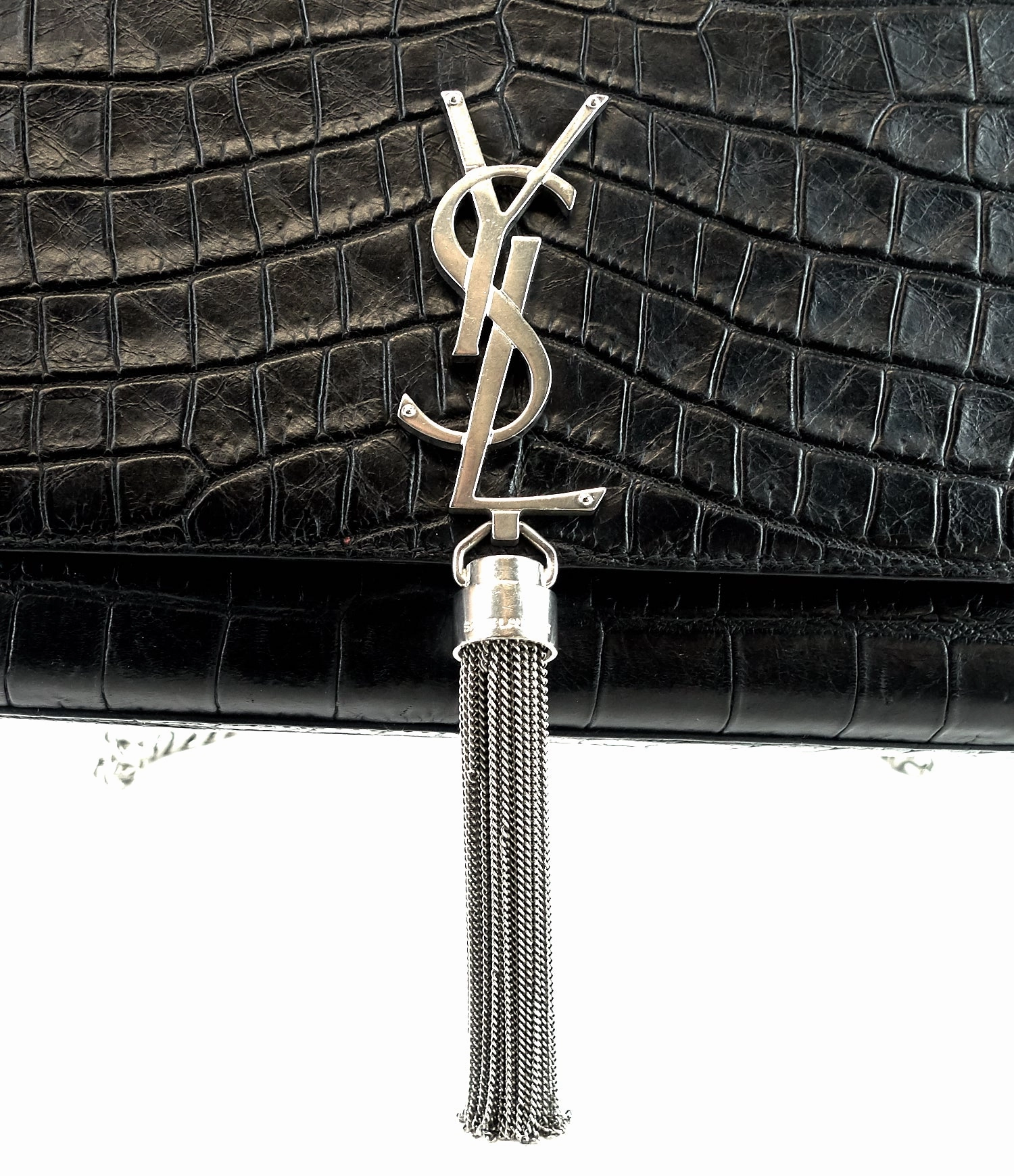Kate Croc Medium Embossed Calf Leather Bag
