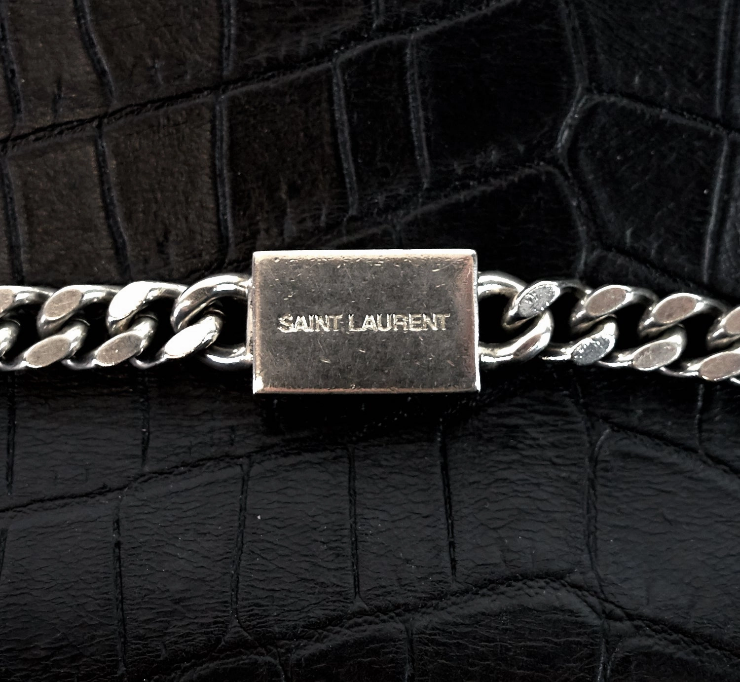 Kate Croc Medium Embossed Calf Leather Bag