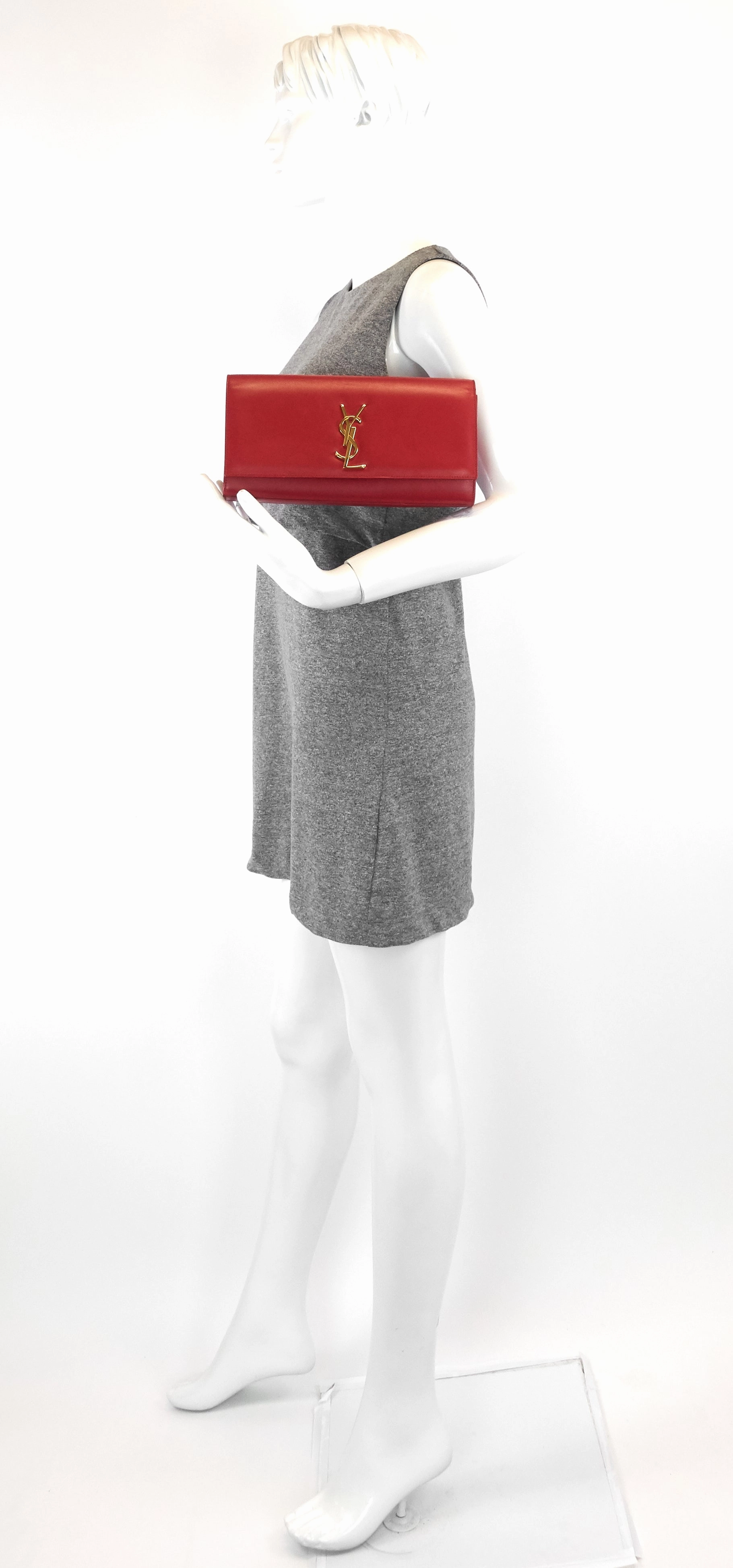 Kate Smooth Calfskin Clutch Bag