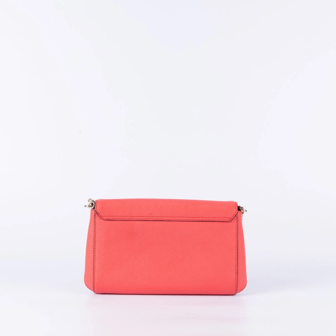 Kate Spade Coral Pink Leather Laurel Way Crossbody Bag