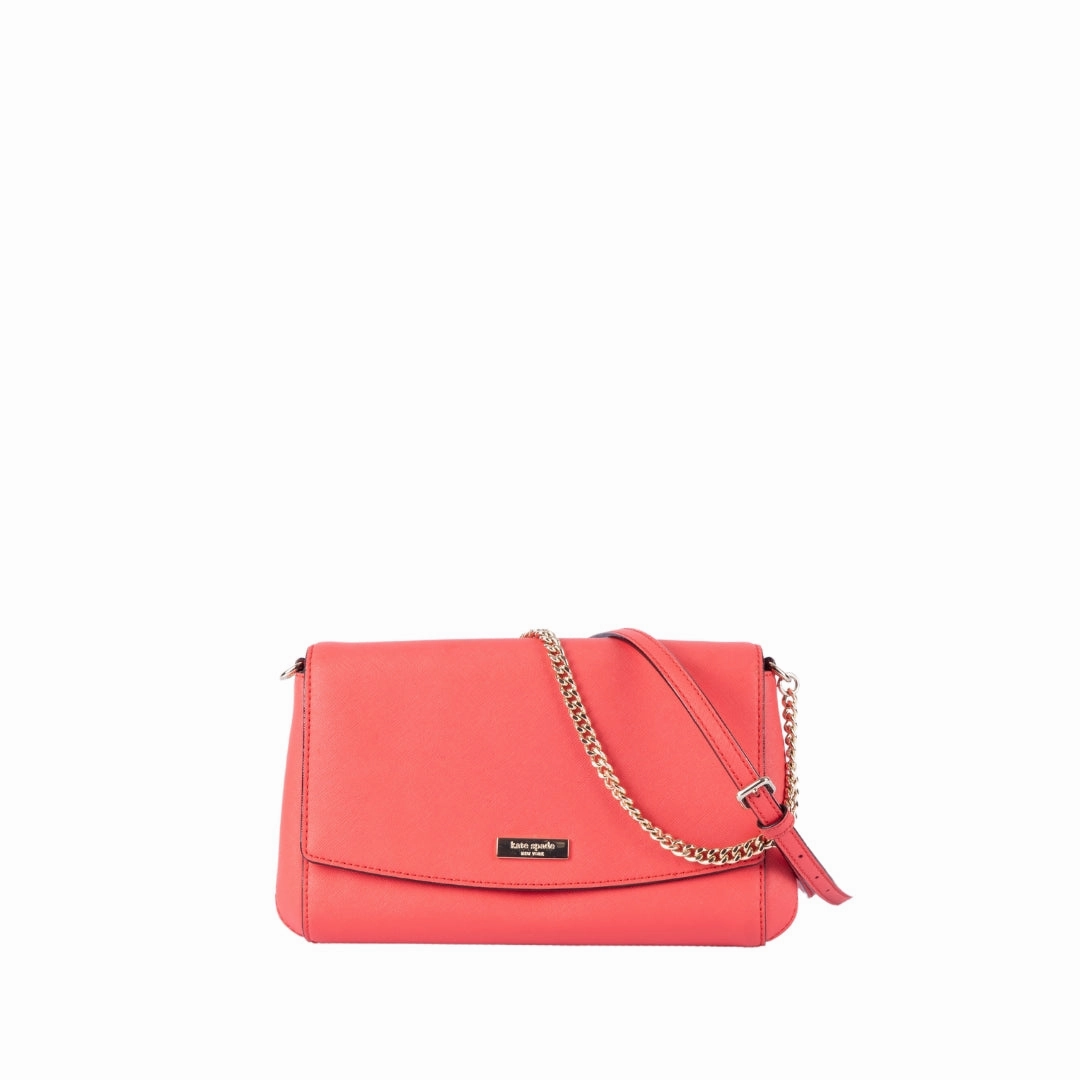 Kate Spade Coral Pink Leather Laurel Way Crossbody Bag