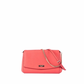 Kate Spade Coral Pink Leather Laurel Way Crossbody Bag