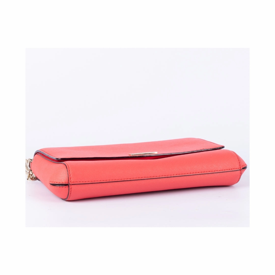 Kate Spade Coral Pink Leather Laurel Way Crossbody Bag
