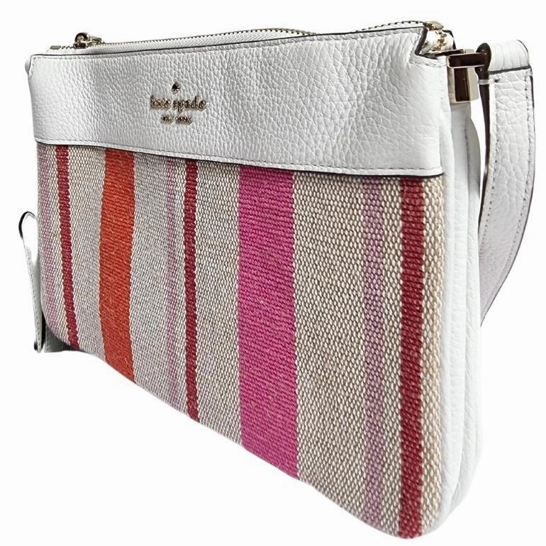 Kate Spade Leila Canvas Triple Gusset Crossbody Bag