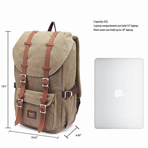 KAUKKO Laptop Outdoor Backpack, Travel Hiking& Camping Rucksack Pack, Casual Large College School