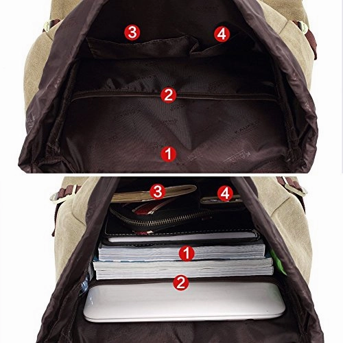 KAUKKO Laptop Outdoor Backpack, Travel Hiking& Camping Rucksack Pack, Casual Large College School