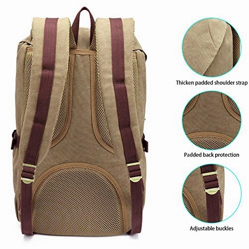 KAUKKO Laptop Outdoor Backpack, Travel Hiking& Camping Rucksack Pack, Casual Large College School
