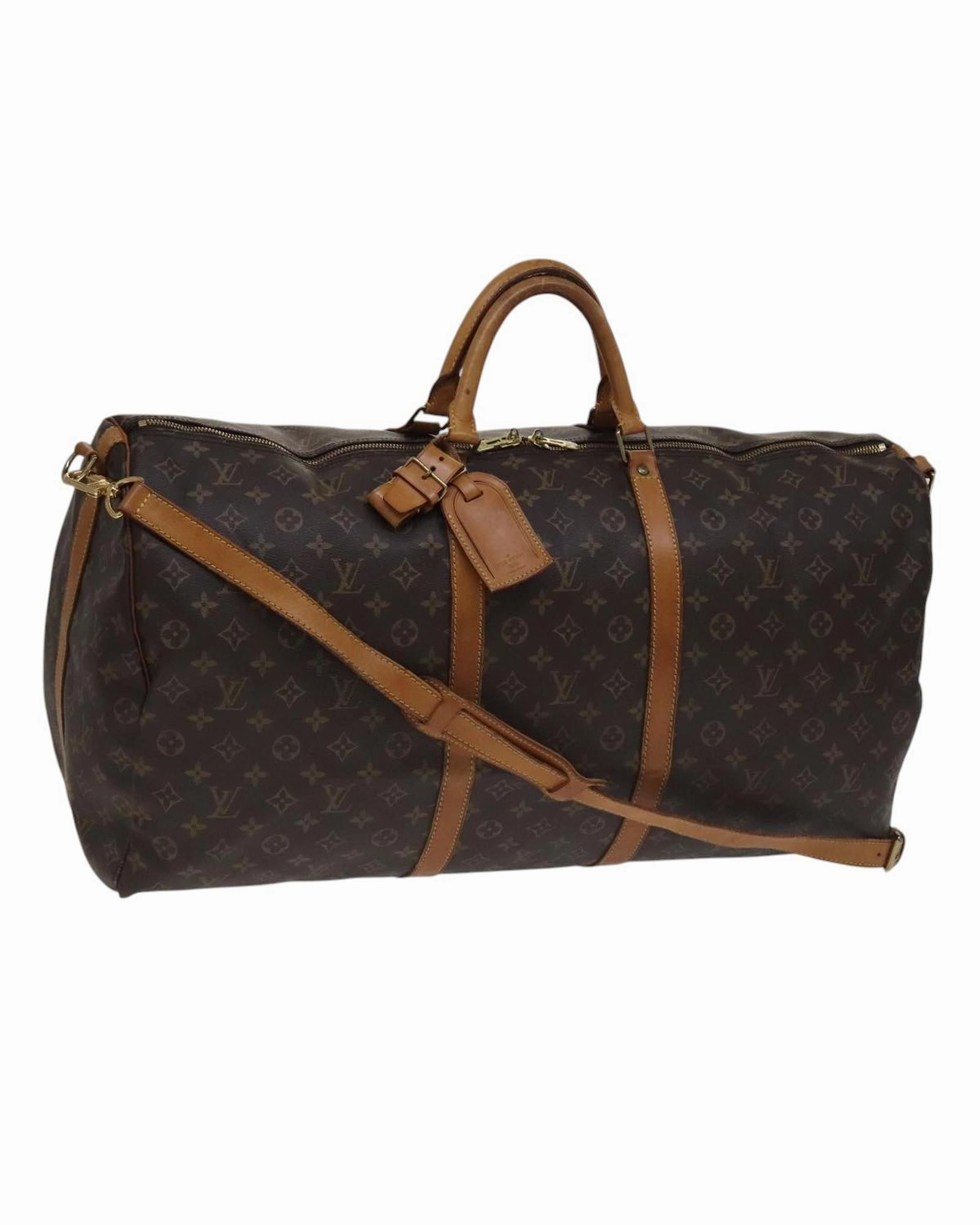 Keepall Bandouliere Canvas Travel Bag with Shoulder Strap