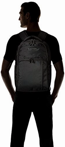 Kenneth Cole Reaction 1680d Poly Dual Compartment 15.6" Computer Backpack, Black, One Size