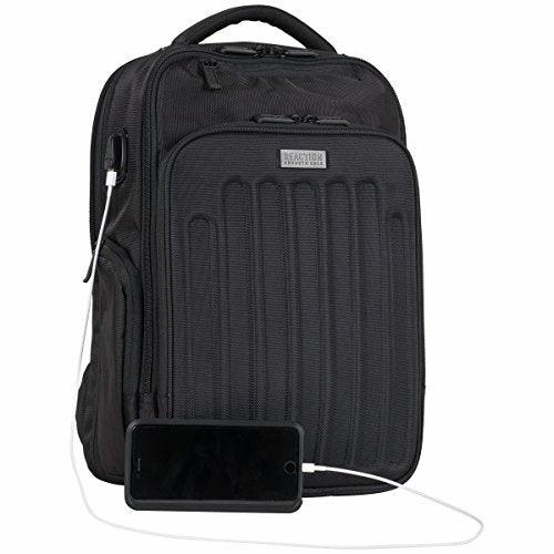 Kenneth Cole Reaction 1680D Polyester Checkpoint Friendly 15.6" Computer Backpack With Usb Port &