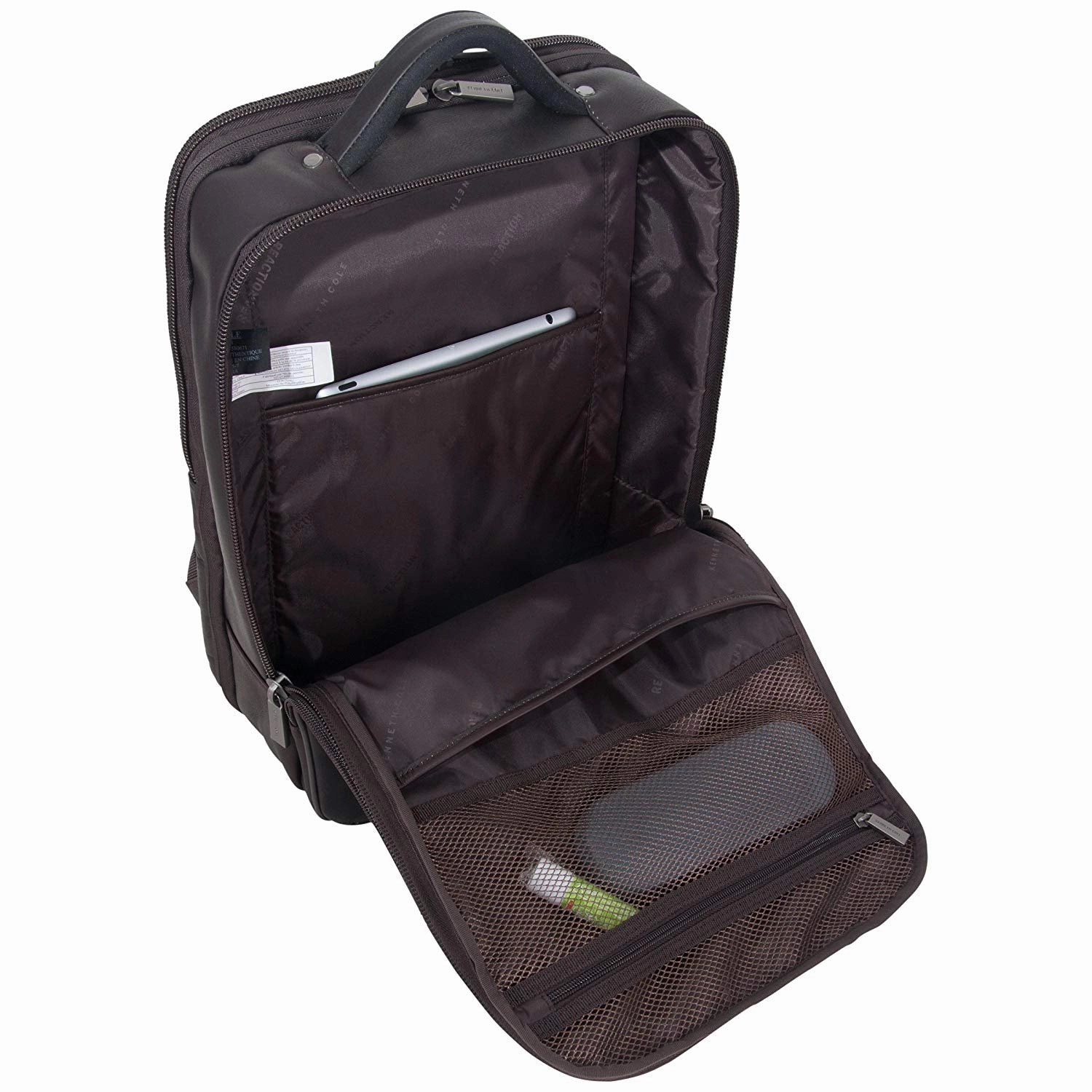 Kenneth Cole Reaction Back-Stage Access Slim Colombian Leather TSA Checkpoint-Friendly 16" Laptop & Tablet Travel Business