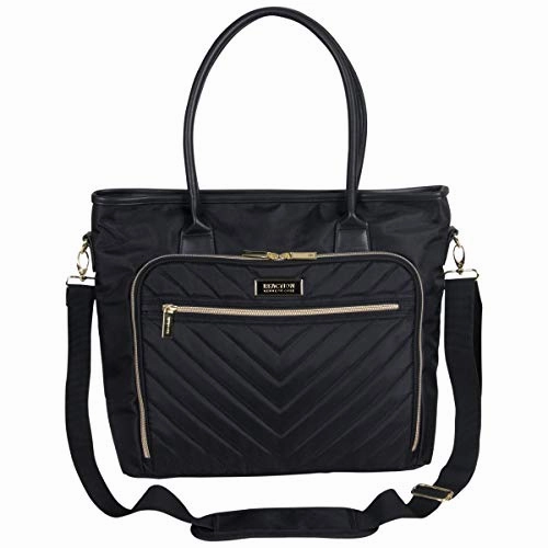 Kenneth Cole Reaction Twill with Quilted Chevron 15 Laptop Tote Black One Size