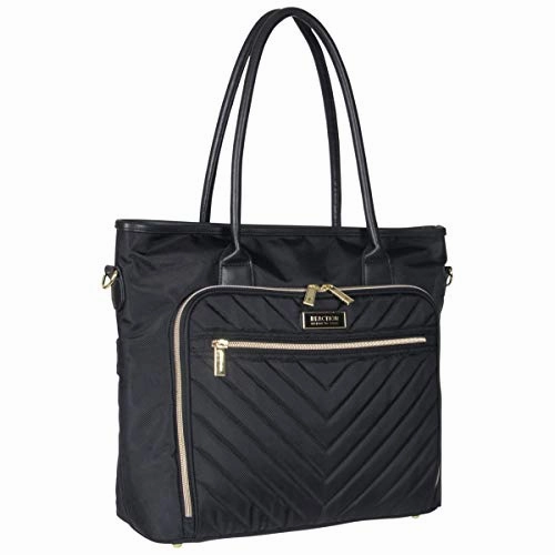 Kenneth Cole Reaction Twill with Quilted Chevron 15 Laptop Tote Black One Size