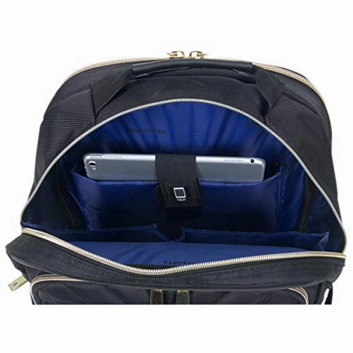 Kenneth Cole Reaction Women's Chelsea Chevron Quilted 15-Inch Laptop & Tablet Fashion Travel Backpack, Black, One Size