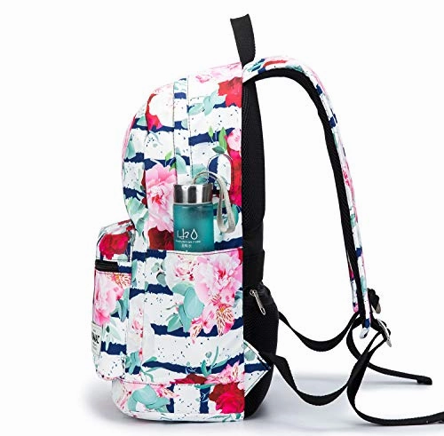 Kinmac New Design Waterproof Laptop Travel Outdoor Backpack with USB Charging Port for 13 inch 14 inch and 15.6 inch Laptop (Chinese Rose)