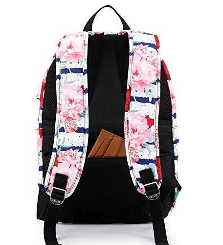 Kinmac New Design Waterproof Laptop Travel Outdoor Backpack with USB Charging Port for 13 inch 14 inch and 15.6 inch Laptop (Chinese Rose)
