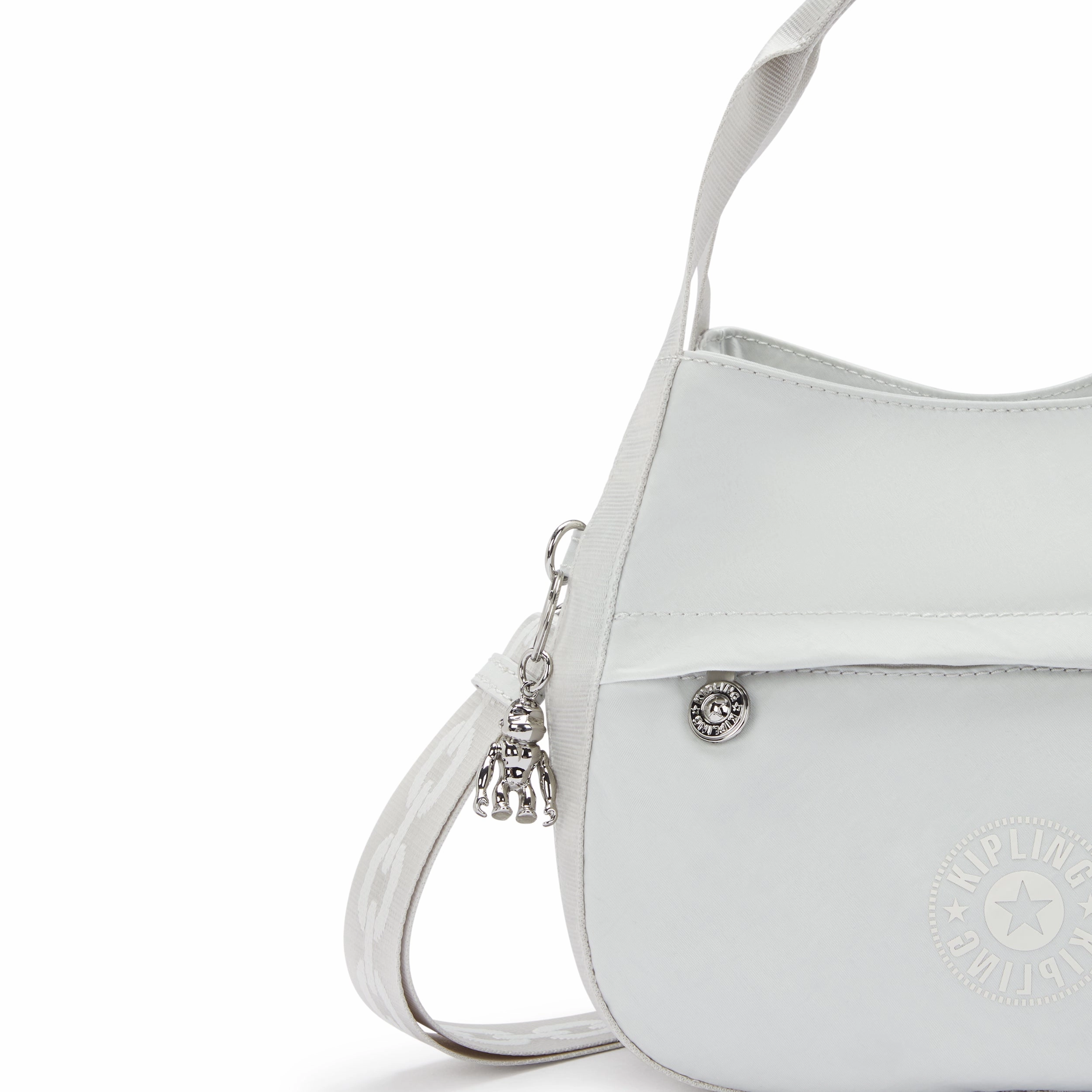 Kipling Bahar Satin Shoulder Bag - Silver Night