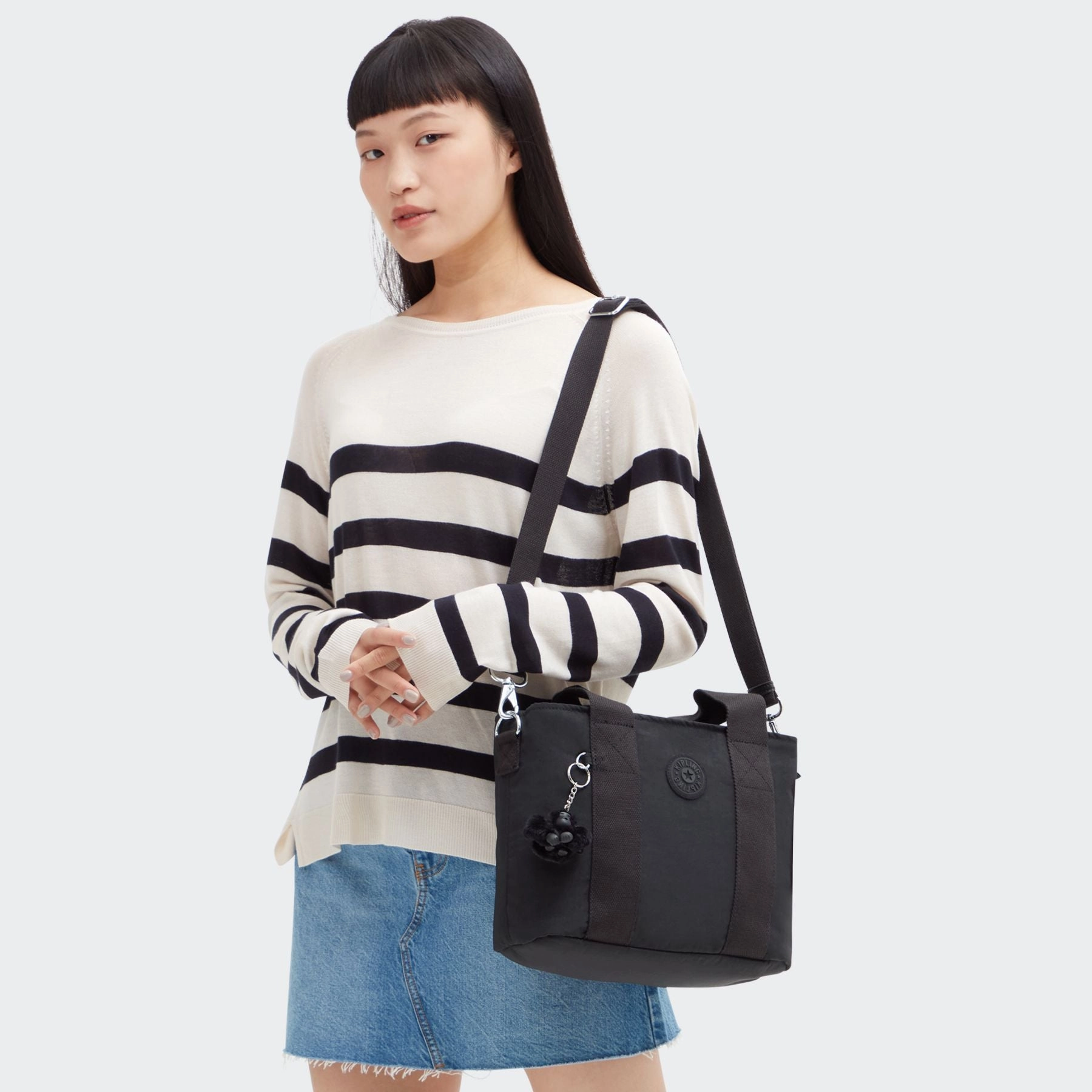 Kipling Minta Medium Tote Bag - Relaxed Grey
