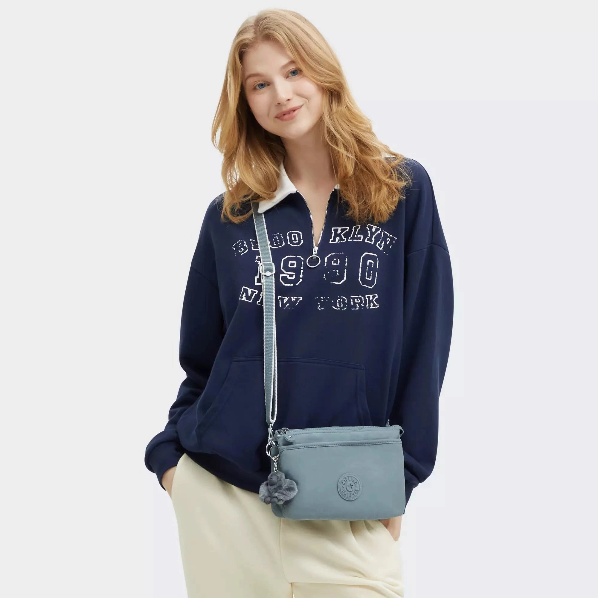 Kipling Riri Crossbody Bag - Relaxed Grey