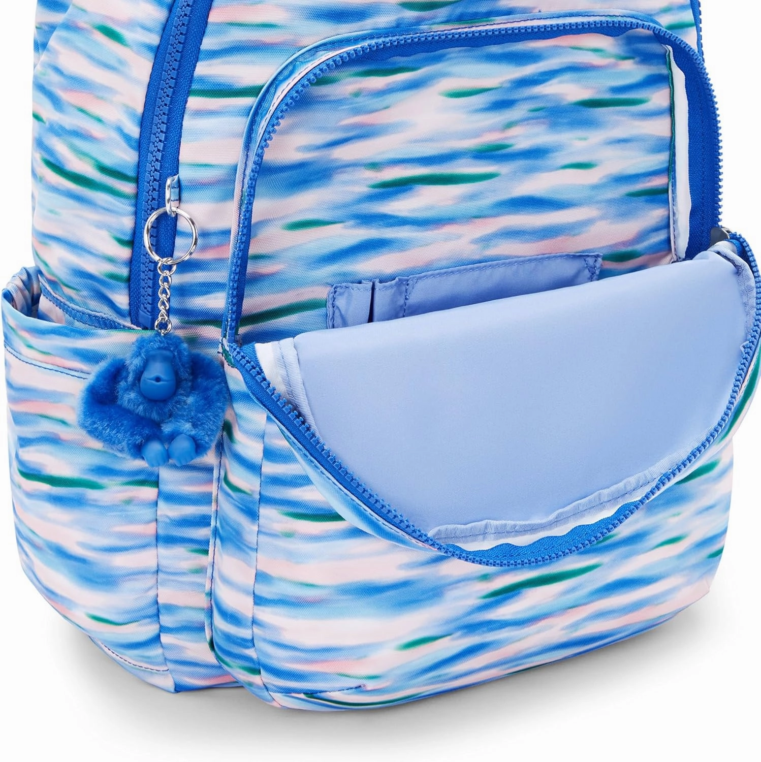 Kipling Seoul Large  Printed 15" Laptop Backpack - Diluted Blue