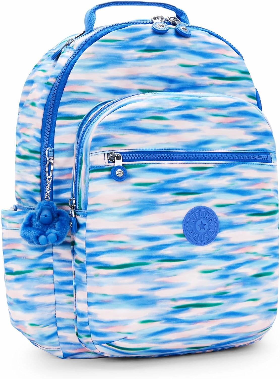 Kipling Seoul Large  Printed 15" Laptop Backpack - Diluted Blue