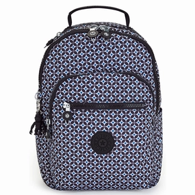 Kipling Seoul Small  Printed Tablet Backpack Blackish Tile