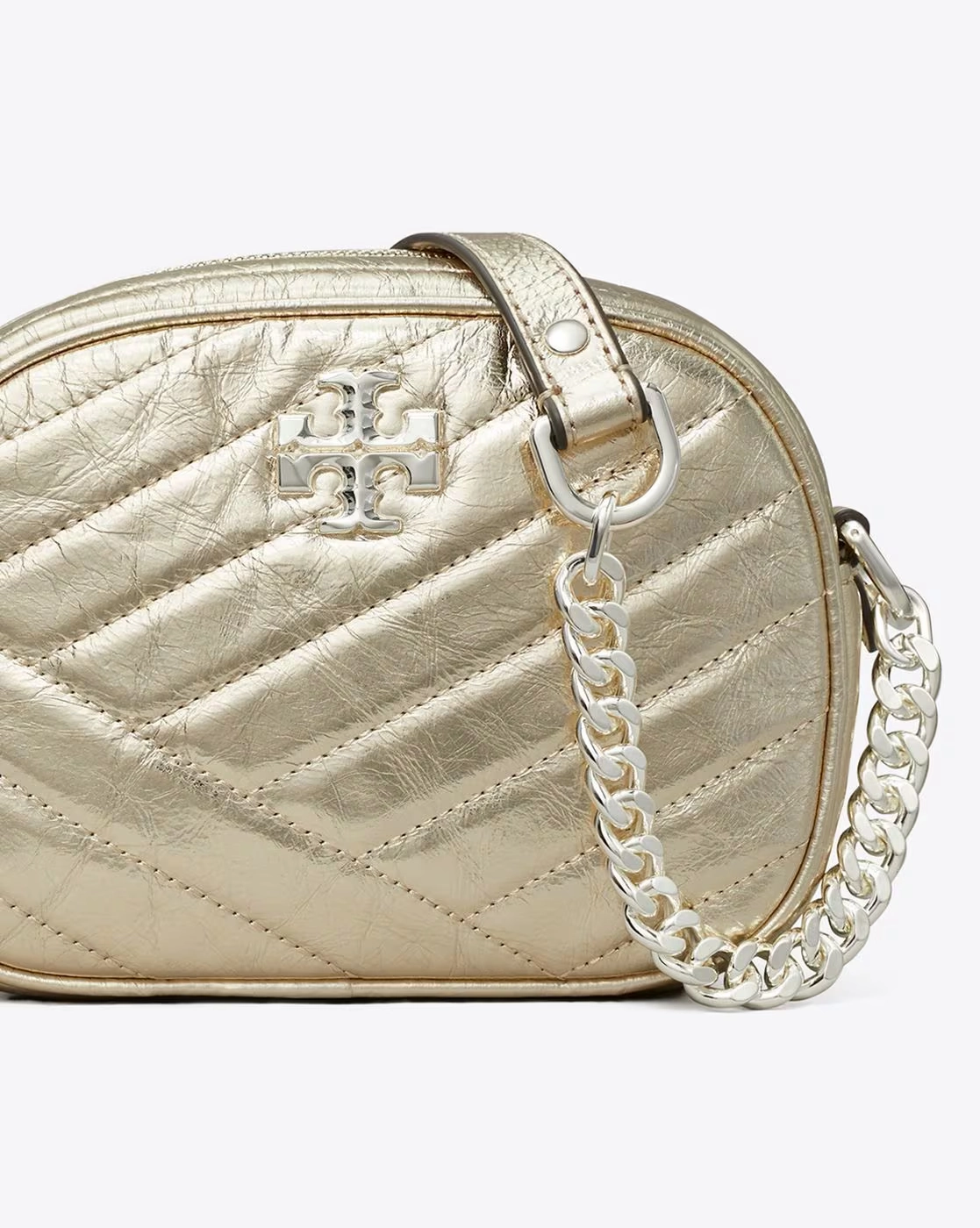 Kira Chevron Metallic Small Camera Bag