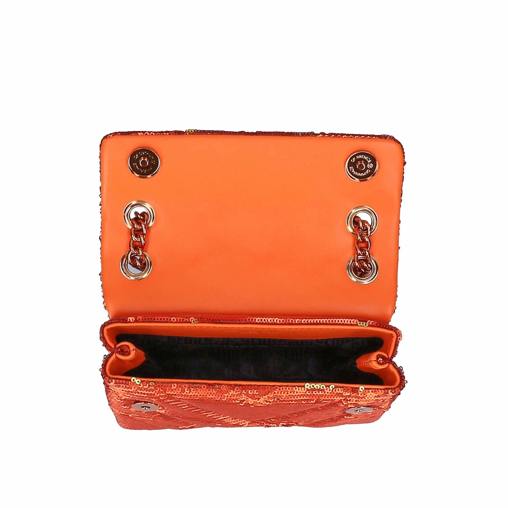 Kurt Geiger Mini Sequin Kensington Crossbody bag-Orange