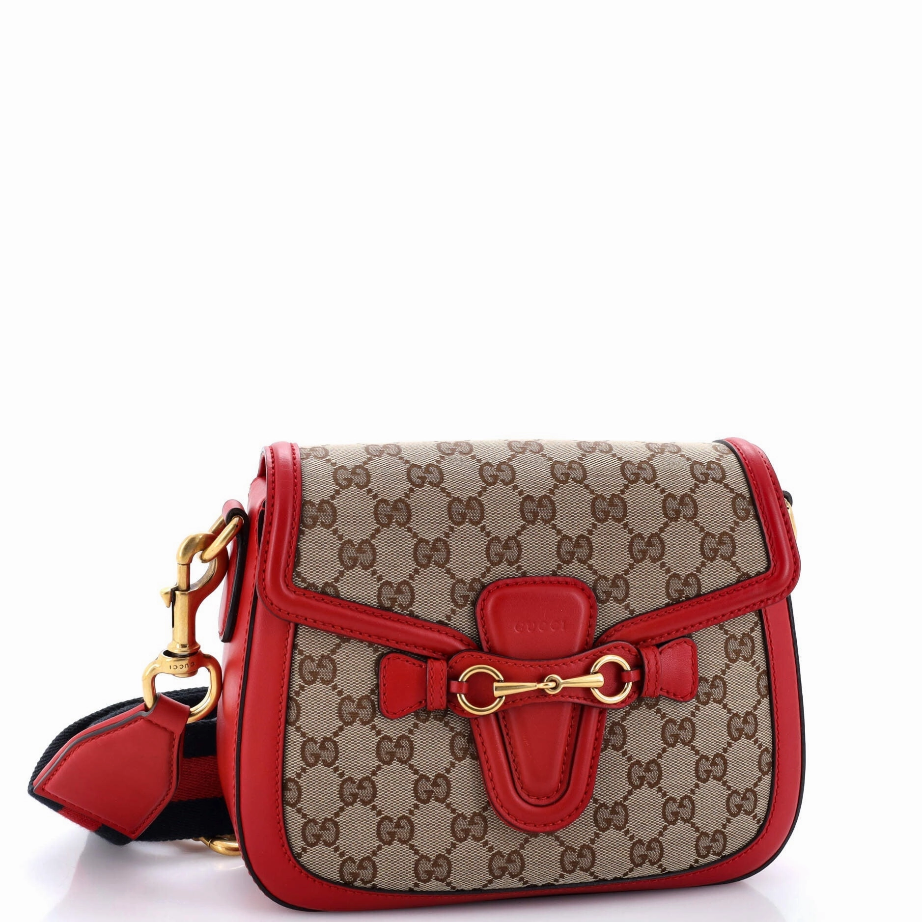 Lady Web Shoulder Bag GG Canvas Medium