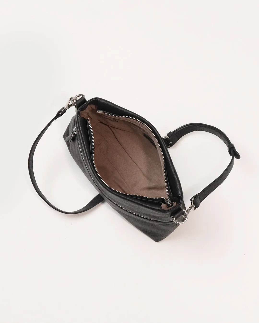 Lana Leather Shoulder Bag - Black