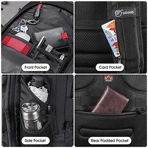 Laptop Backpack, Extra Large 17 Inch Business Travel Backpack with USB Charging Port Earphone Hole, Durable Water Resistant Work Computer Backpack College/High School Bags for Men/Women/Boys