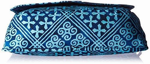 Laptop Messenger Cotton Messenger Bag, Cuban Tiles, One Size