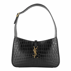 Le 5  7 Croc Embossed Calfskin Leather Hobo Bag