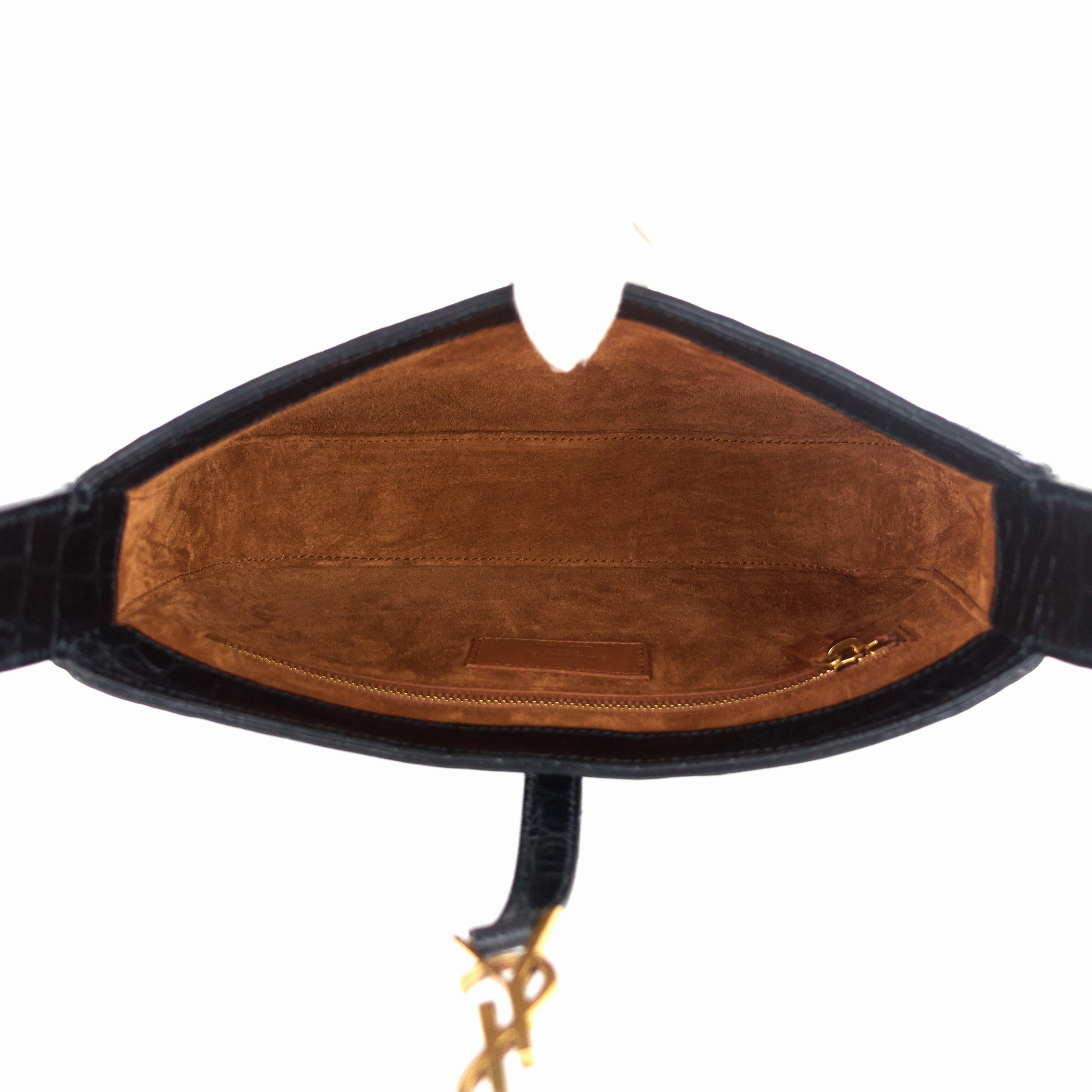Le 5  7 Croc Embossed Calfskin Leather Hobo Bag