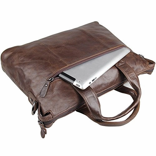 Leather Laptop Crossbody Shoulder Bag For Men Handbag Berchirly Business Computer Briefcase