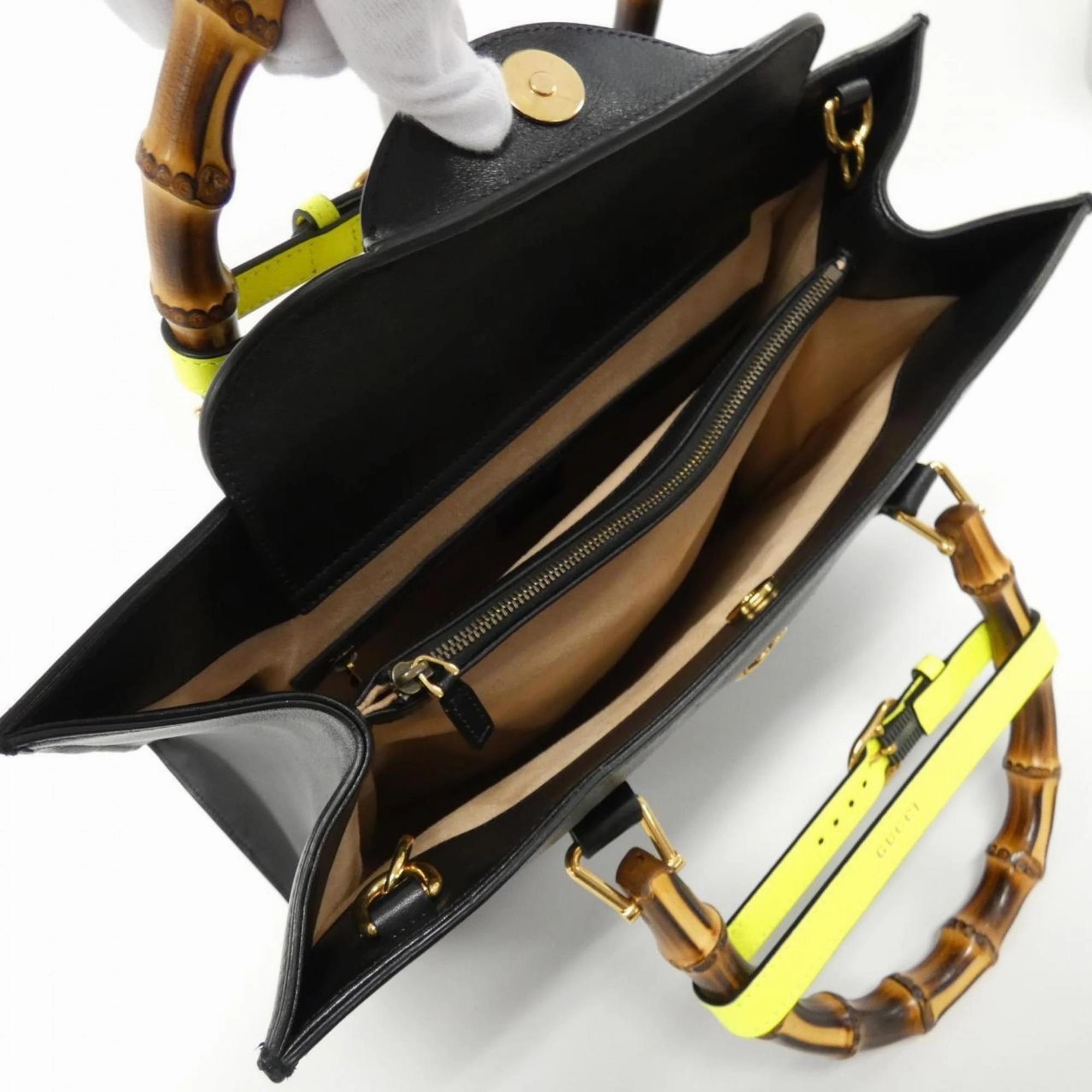 Leather Tote Bag with Dust Bag and Shoulder Strap