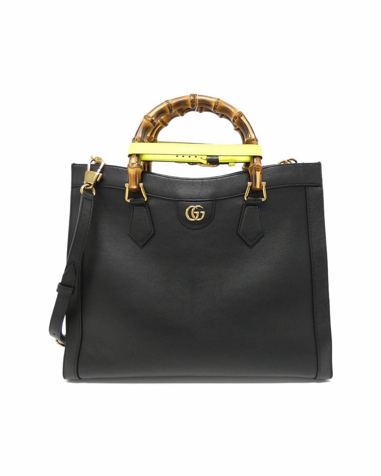 Leather Tote Bag with Dust Bag and Shoulder Strap