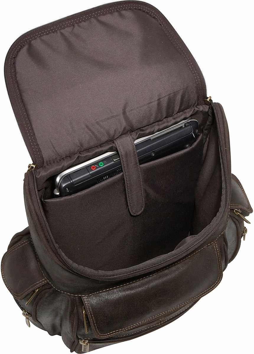 Ledonne Leather Distressed Laptop Backpack