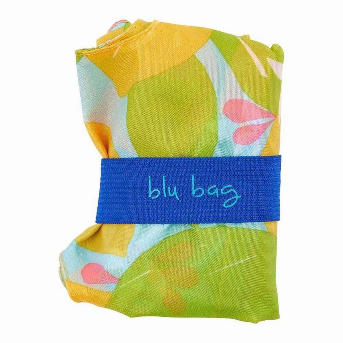 Lemon Blossoms blu Reusable Shopping Bag-Machine washable