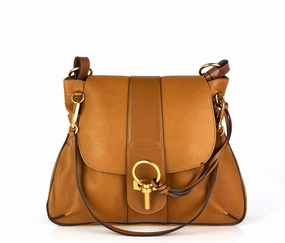 Lexa Grained Lambskin Leather Medium Crossbody Bag